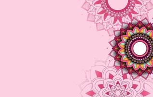 Background template with mandala pattern design vector