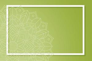 Mandala patterns on green background vector