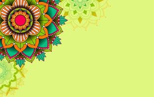 Background template with mandala pattern design vector