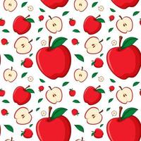 Seamless background design with red apple vector