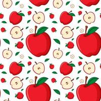 Seamless background design with red apple vector