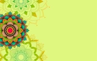 Background template with mandala pattern design vector