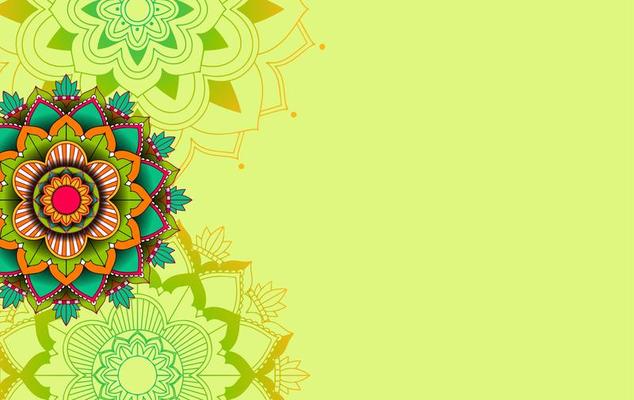 Background template with mandala pattern design