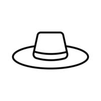 icono de sombrero de playa vector