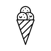 icono de helado vector