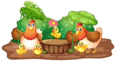 Farm theme background with farm animals vector