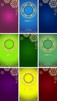 Background template with mandala designs vector