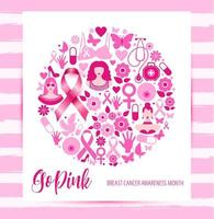 Breast cancer awareness month design vector
