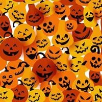 Halloween holiday with different pumpkins, seamless surface background vector