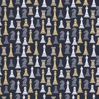 Seamless pattern with chess figures vector