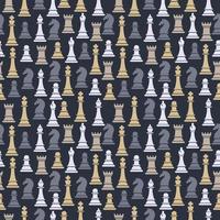 Seamless pattern with chess figures vector