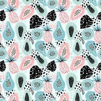 Seamless pattern with fruits vector