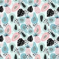 Seamless pattern with fruits vector