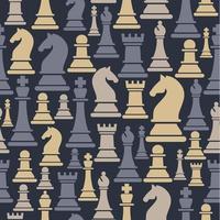 Seamless pattern with chess figures vector