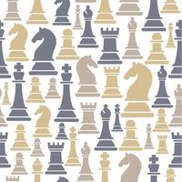 Seamless pattern with chess figures vector