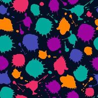 Bright color seamless pattern of hand drawn blots. vector