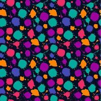 Bright color seamless pattern of hand drawn blots. vector