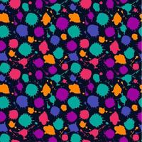 Bright color seamless pattern of hand drawn blots. vector