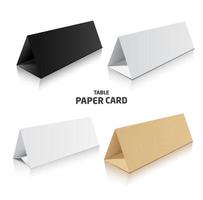 Blank trifold paper brochure mockups vector
