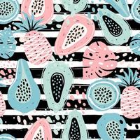 Seamless pattern with fruits vector