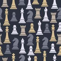 Seamless pattern with chess figures vector