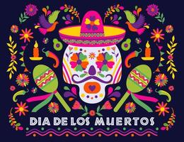 Dias de los Muertos background vector