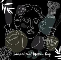 International Museum Day background vector