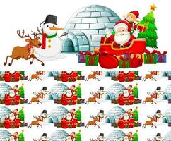 Seamless background design with christmas theme vector