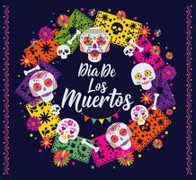 banner de dias de los muertos vector