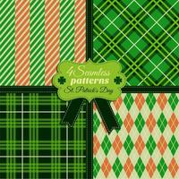 Seamless fashion pattern set of green colors vector