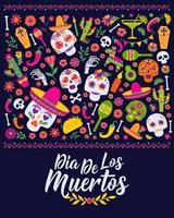 Dias de los Muertos background vector