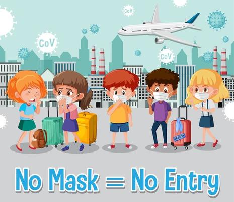 No mask no entry sign