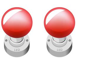 Two LED objects cartoon style isolated on white background vector