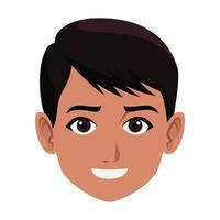 portrait funny guy cartoon young people profile vector