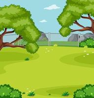 Blank green meadow in the park scene vector