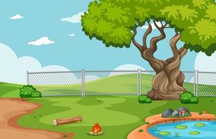 Empty background nature park scenery vector