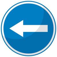 Blue traffic sign on white background vector