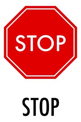 Stop sign on white background