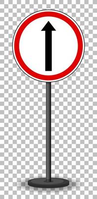 Red traffic sign on transparent background