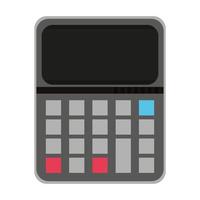 Calculadora y dispositivo matemático icono aislado vector