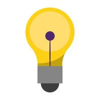 bombilla de luz y concepto de idea icono aislado vector