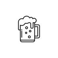 pinta de cerveza icono vector