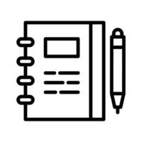 icono de vector de cuaderno