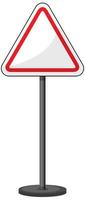 Red traffic sign on white background vector