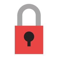 Security padlock cartoon icon vector