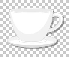 una taza de café aislado sobre fondo transparente vector