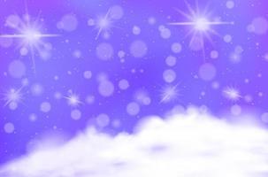 Magic fairy tale pastel sky background vector