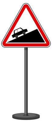 Red traffic sign on white background