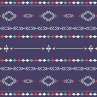 Aztec tribal pattern with geometric shapes vector