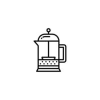 French Press icon vector